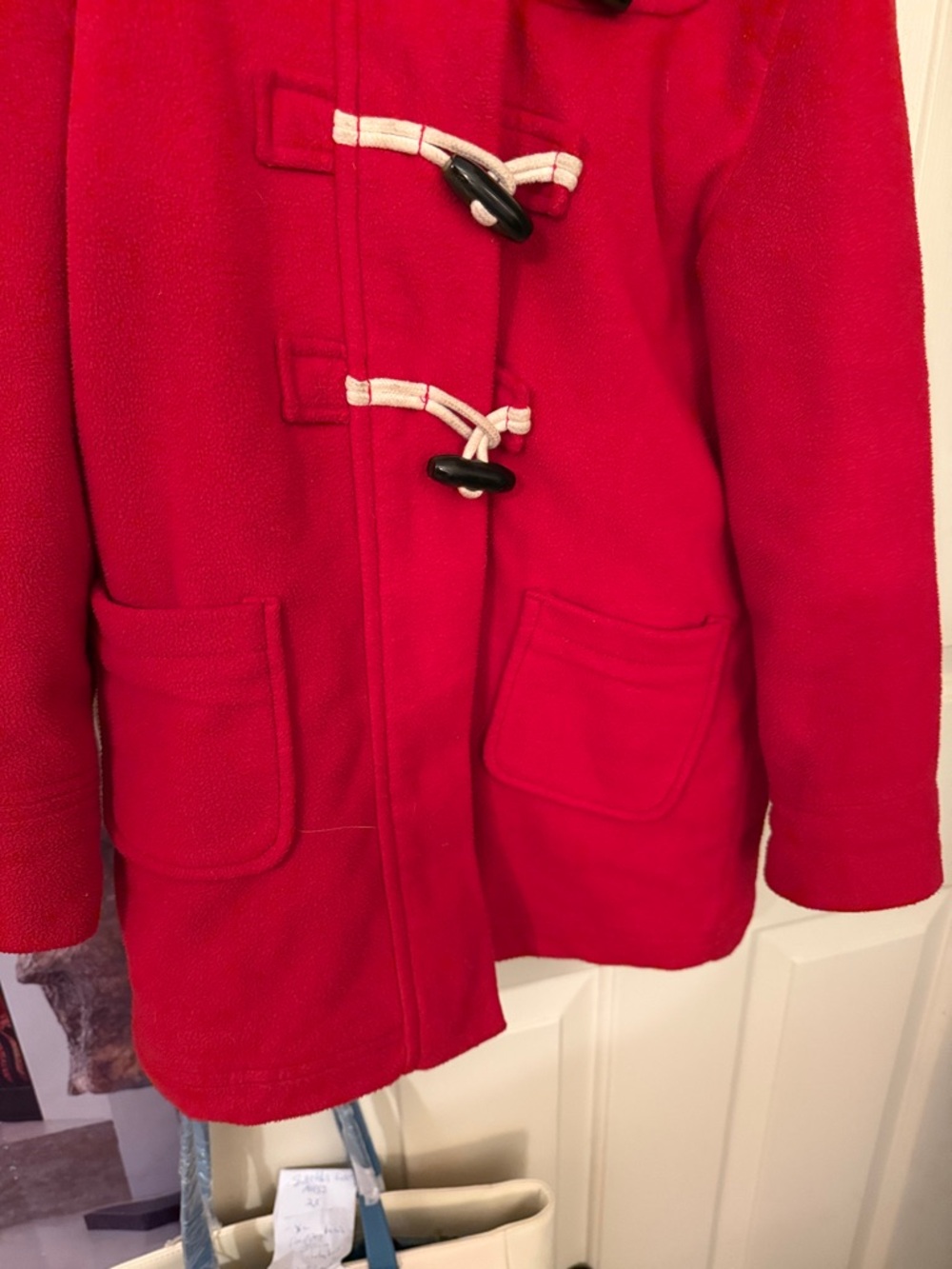 Old Navy Red Toggle Duffle Kids Coat. Size S - Picture 3 of 7